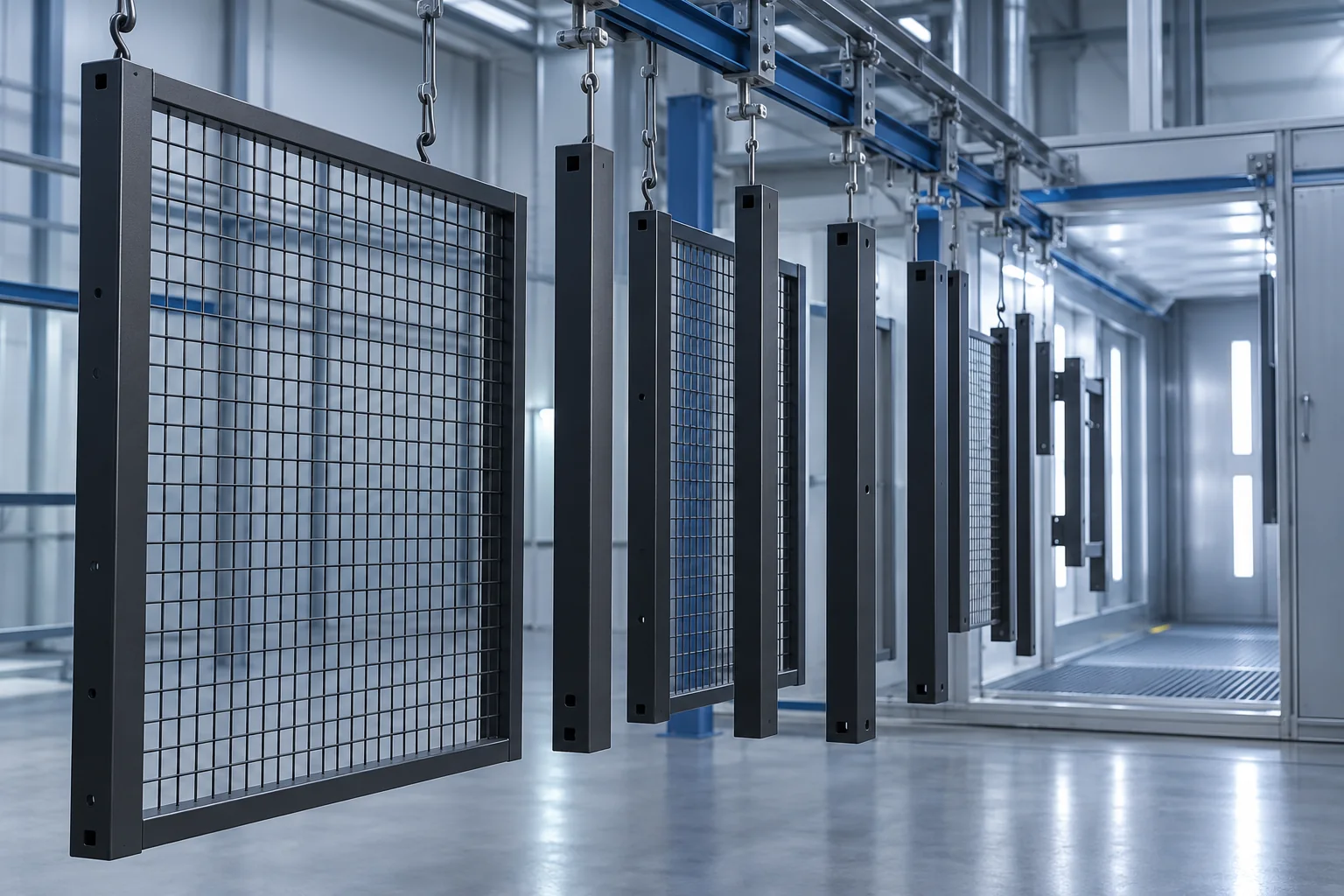 Surface coating of steel court components