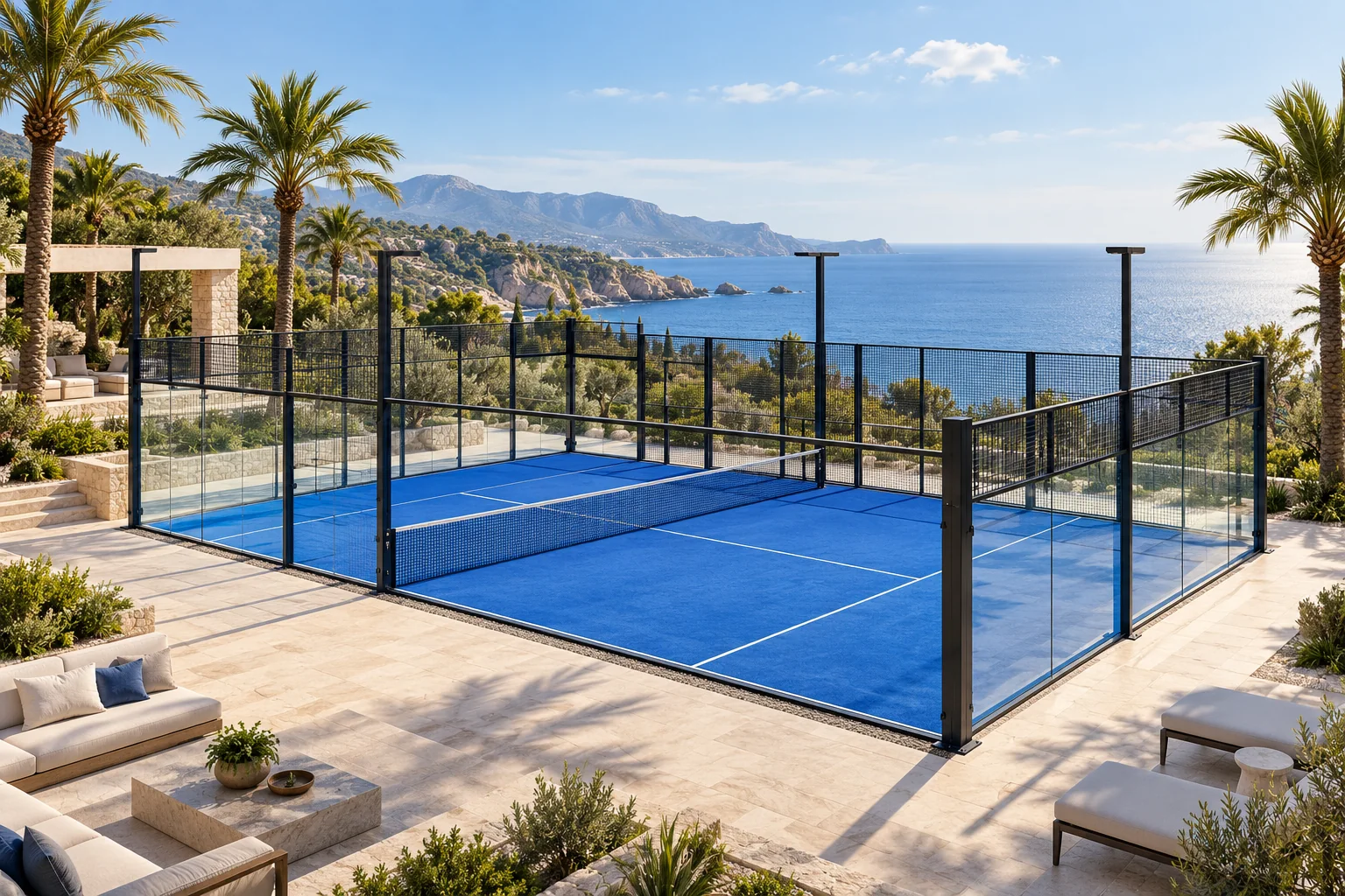 Resort court setting